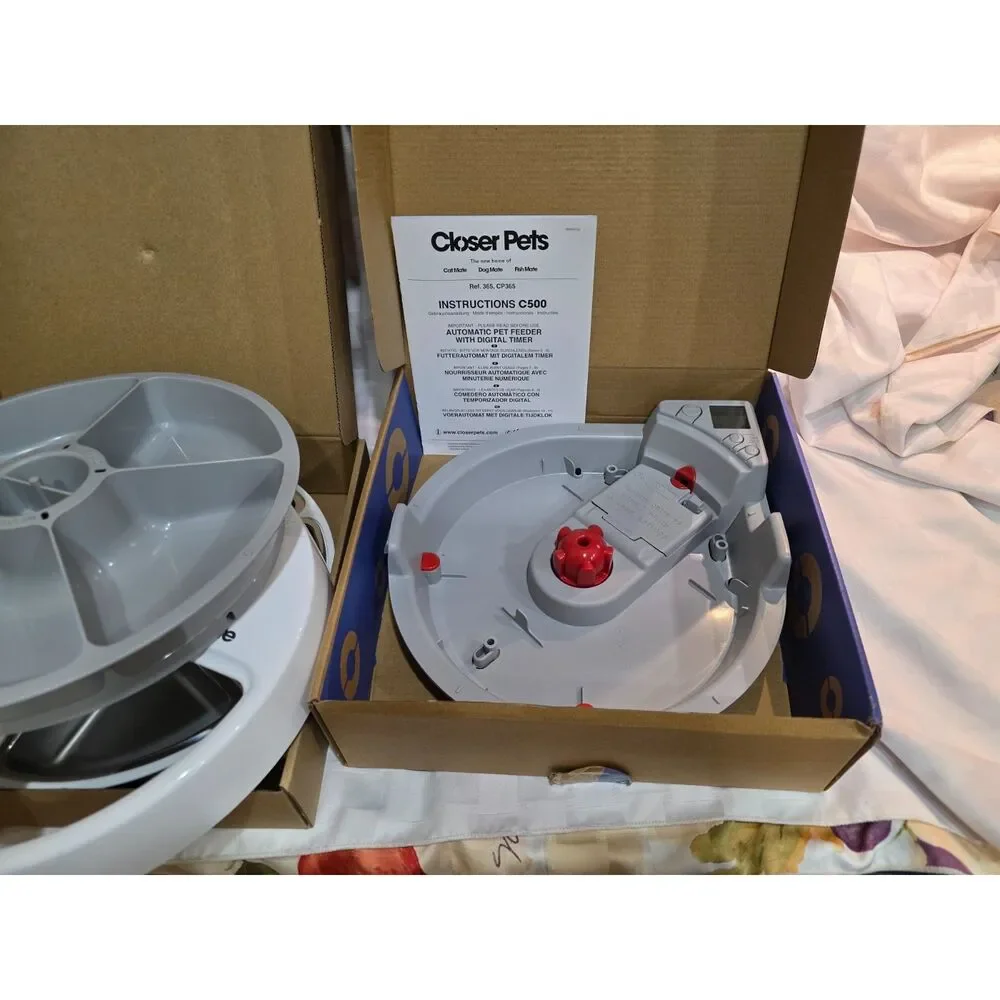 Cat Mate C500 Automatic Pet Feeder Stainless Bowls (Missing Ice Packs)